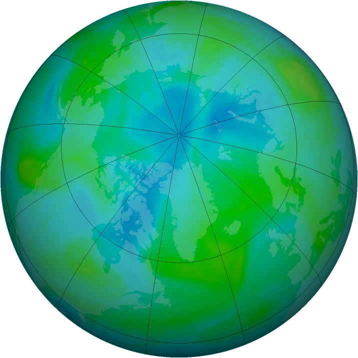 Arctic ozone map for 28 August 2005